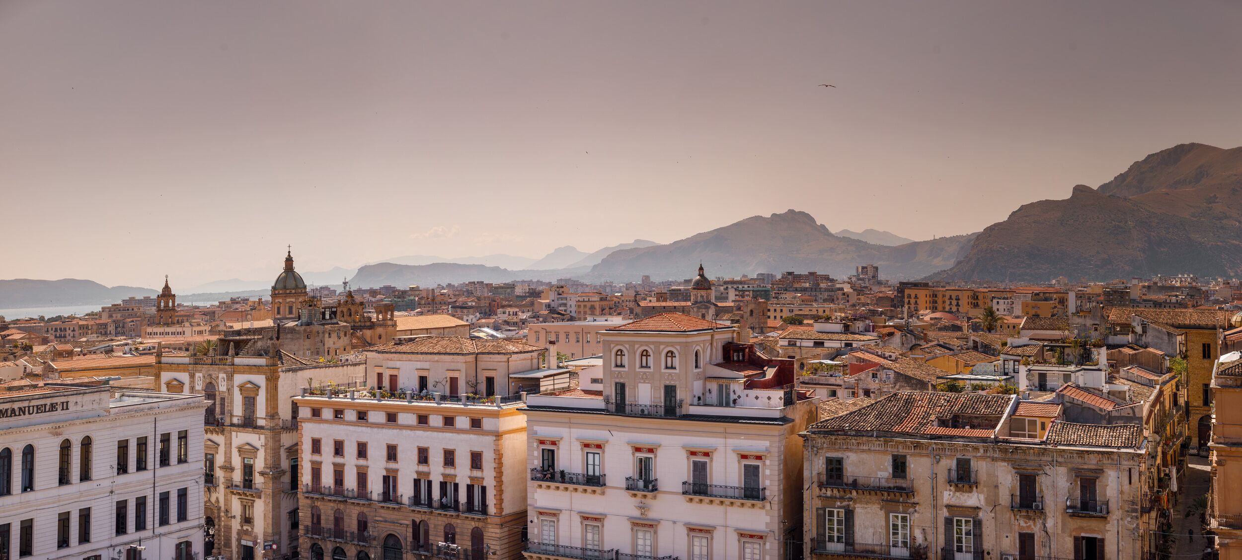 Utsikt over Palermo i Italia